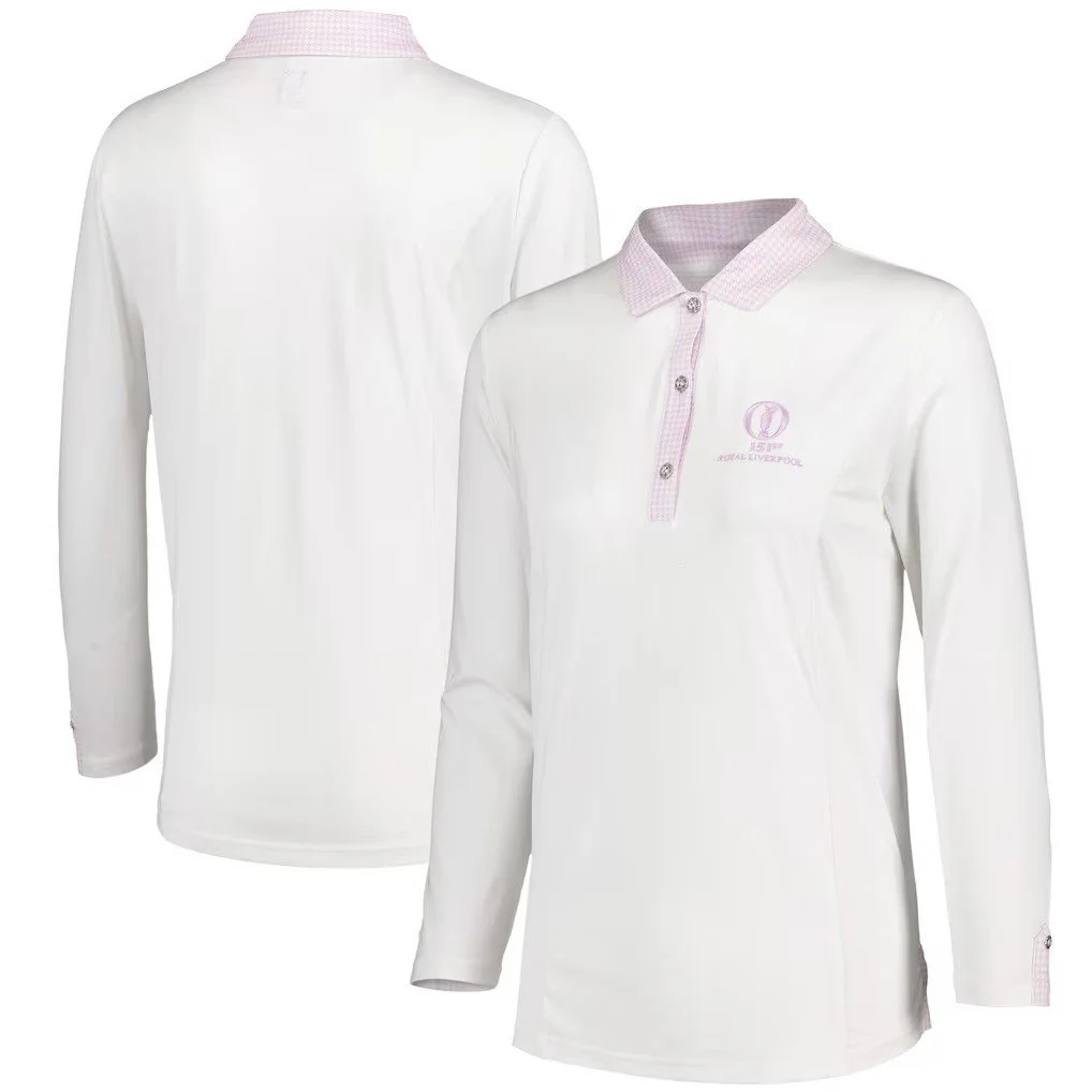 The 151st Open Royal Liverpool Trim 3/4 Sleeve Polo - White - Women - £75.00