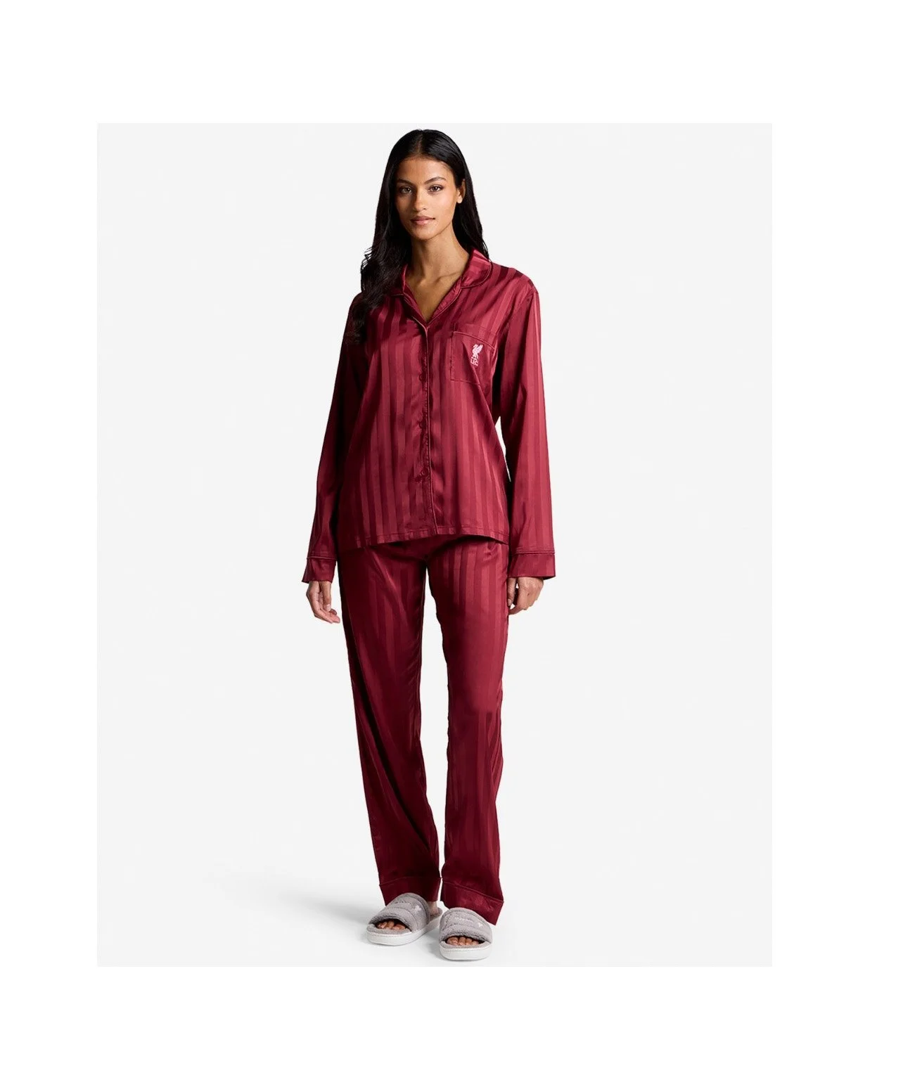 LFC Womens Satin Pyjama Set Red - £40.00