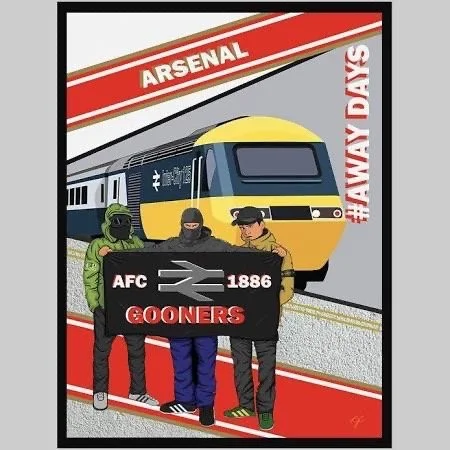 Arsenal print - Away Days A4 Unframed £12.49