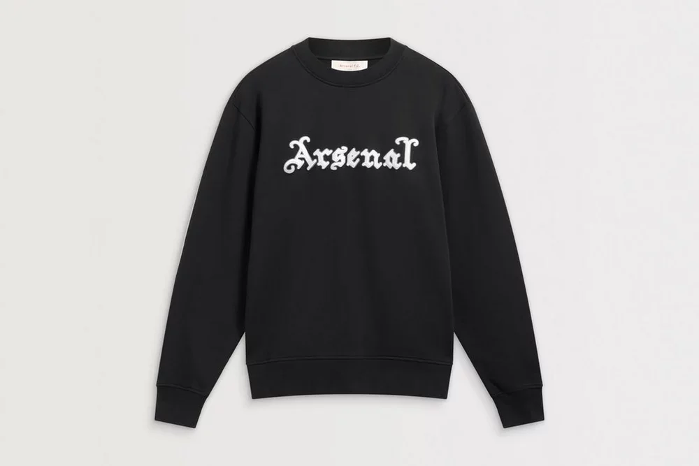 Arsenal Classics Unisex Gothic Black Crew Sweatshirt - £65.00