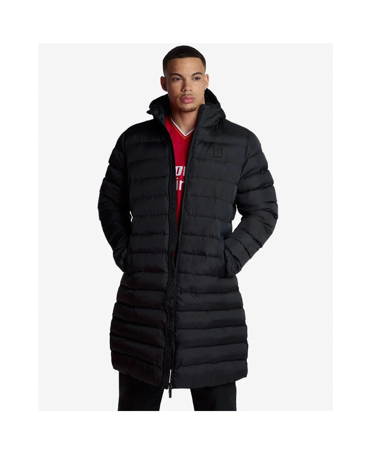 LFC Mens Long Puffa Coat Black - £90.00