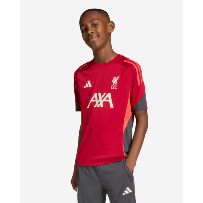 LFC adidas Juniors 25/26 Domestic Short Sleeve Tee Red - £35.00
