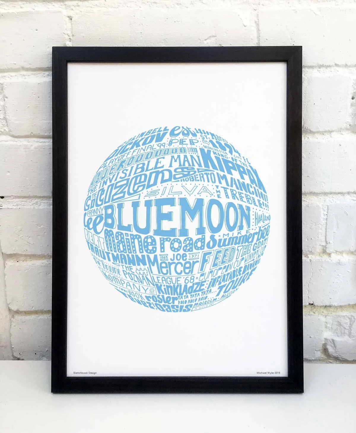 Manchester City Football Print A3 Framed - £55.95