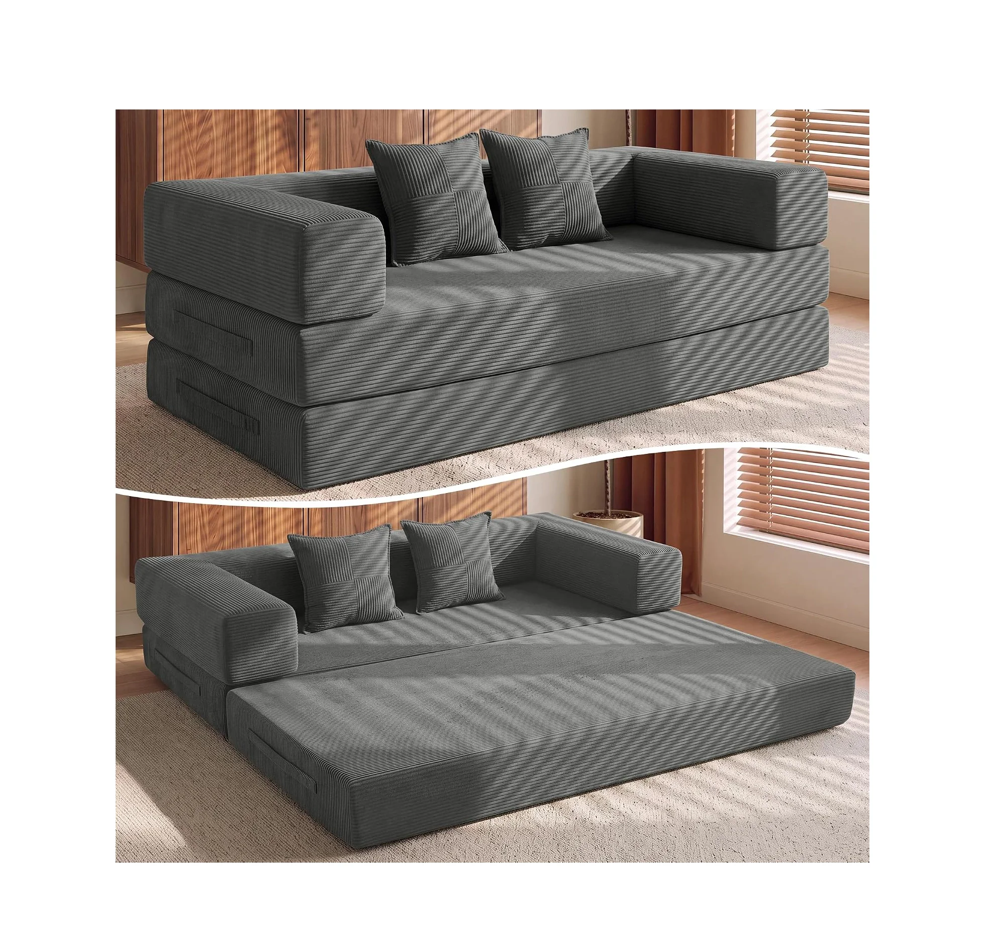 Vipbear 5-in-1 Convertible Sleeper Sofa Bed
 £265.76 