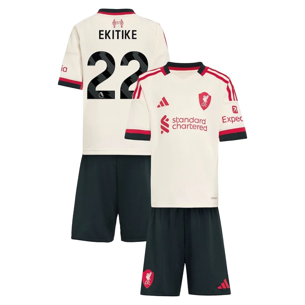 Liverpool adidas Away Minikit 2025-26 with Ekitike 22 printing - £65.00