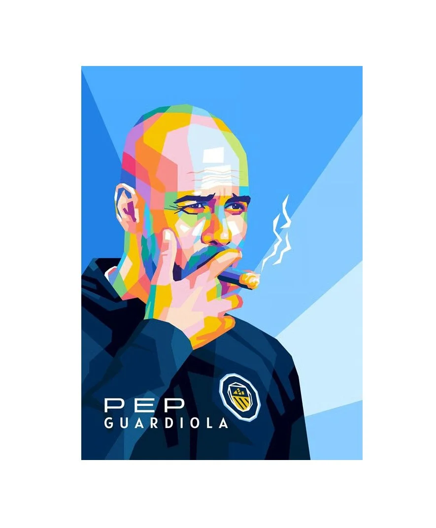 Pep Guardiola | 50cm x 70cm Canvas Wall Art - £81.53
