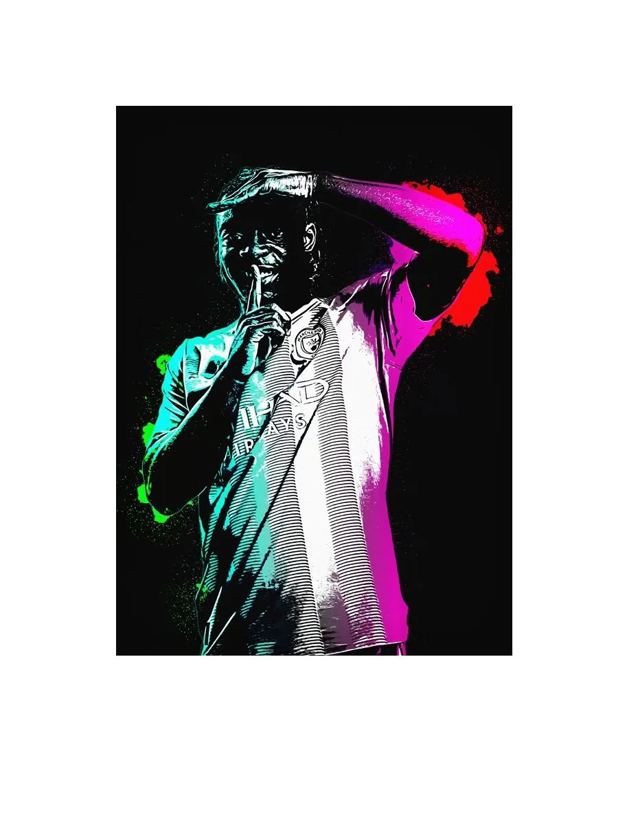 Jeremy Doku | Manchester City FC | 30cm x 40cm Framed Fine Art - £121.47