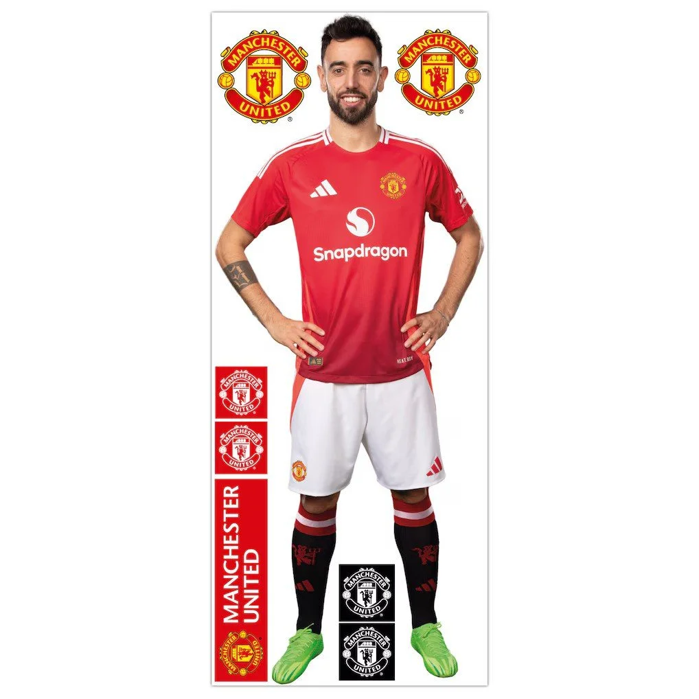 Manchester United Bruno Fernandes 24-25 Player Wall Sticker - 120cm height - £34.99