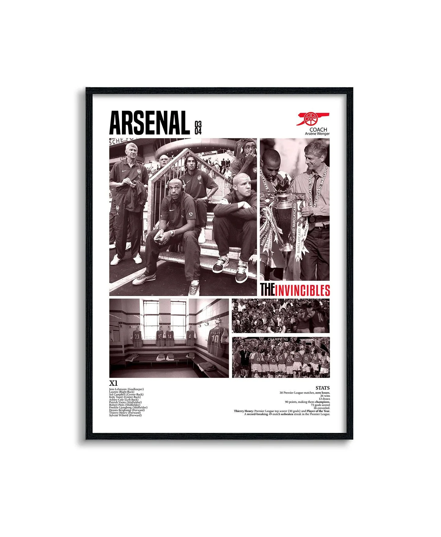 Arsenal FC The Invincibles 18" x 24" Black Frame
 £67.99 