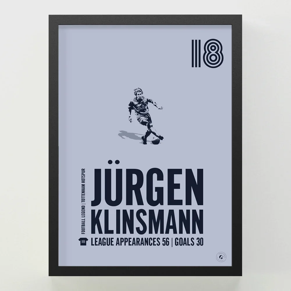 Jurgen Klinsmann Tottenham Hotspur Legend Print A3 Unframed
 £29.99 