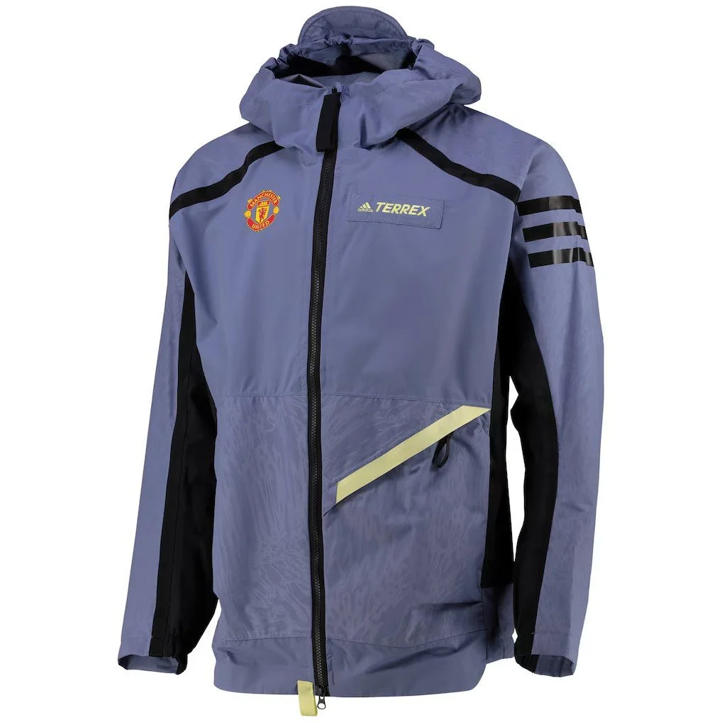 Manchester United Adidas Terrex Utilitas Rain Ready Jacket | Orbit Violet/Black | Mens - £70.50