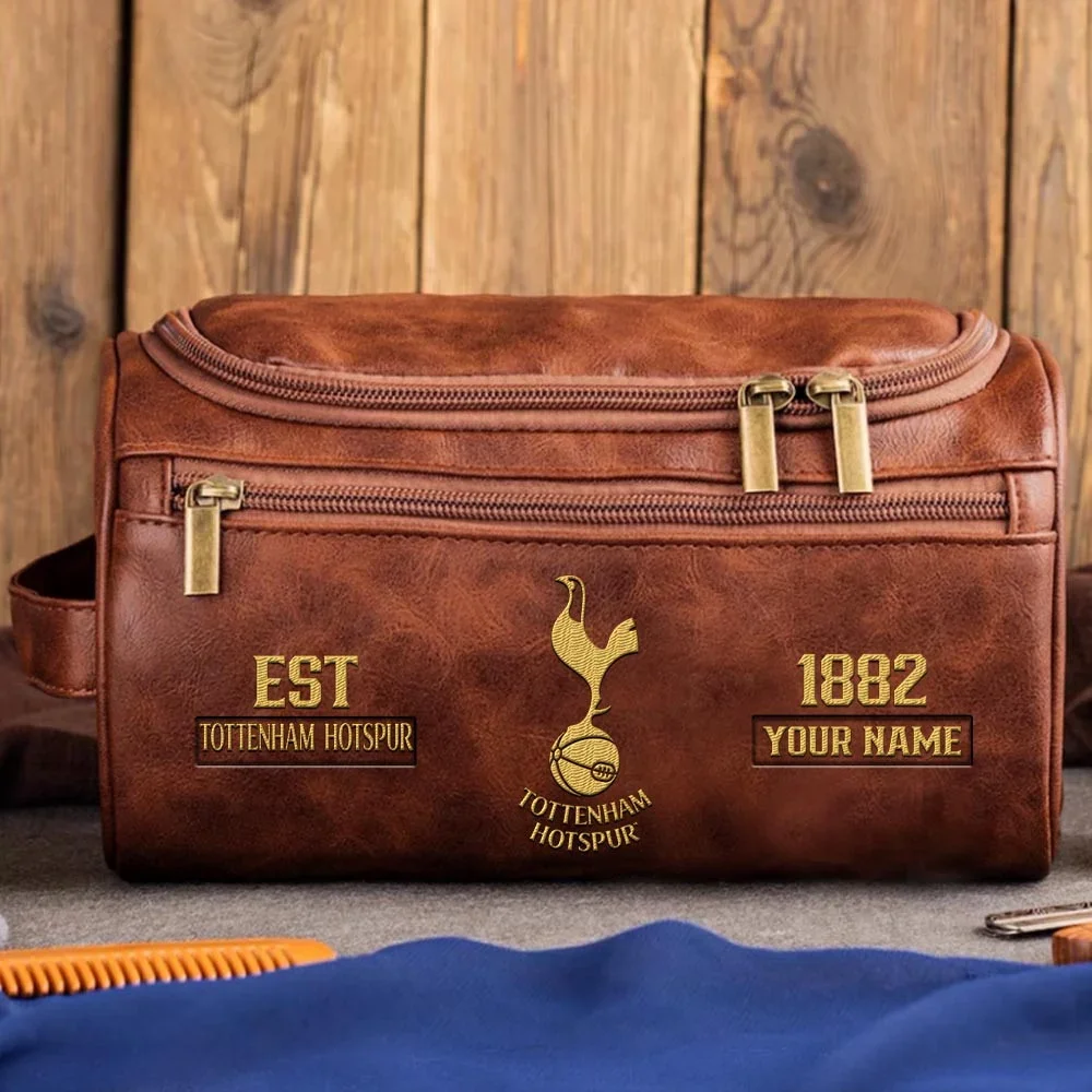 Personalised Spurs FC Leather Men Toiletry Dopp Bags 
 £29.95 