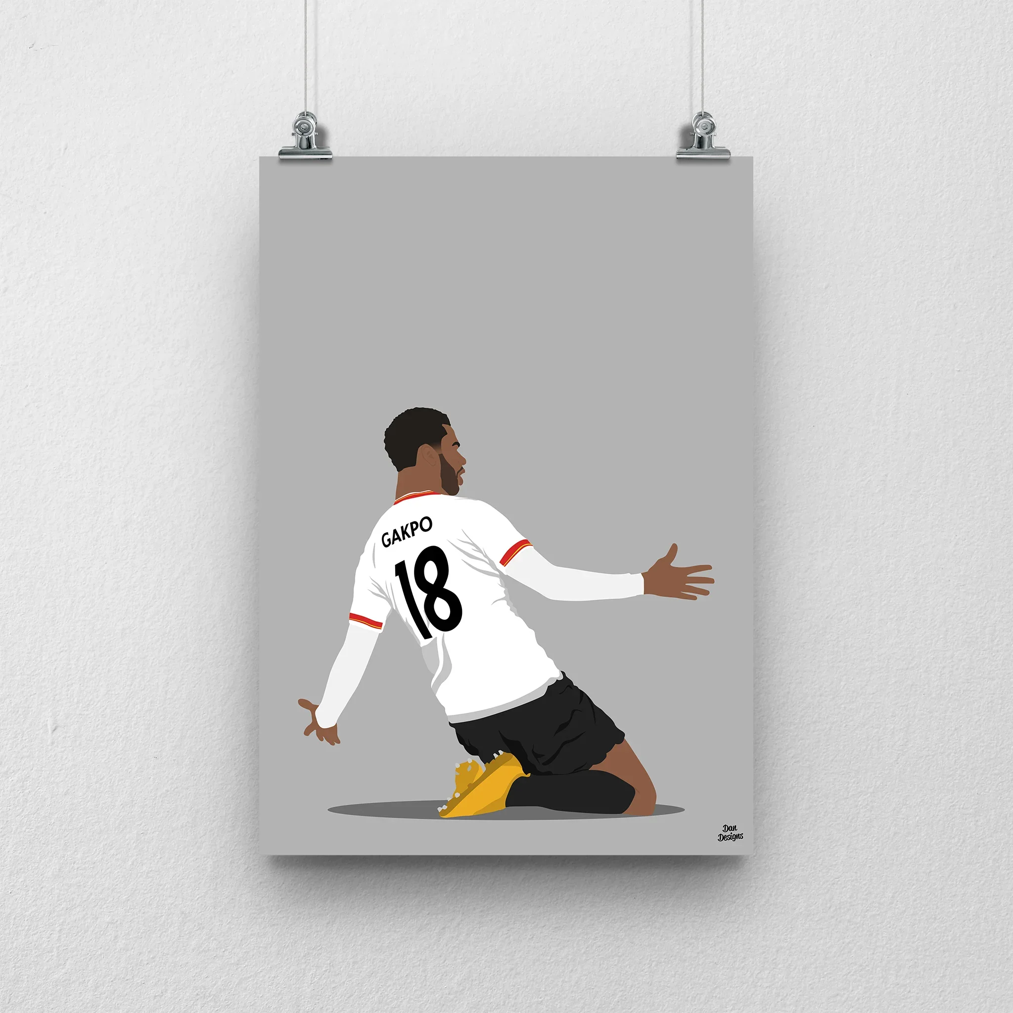 Cody Gakpo Liverpool Print – Football Artwork A3 - £17.00