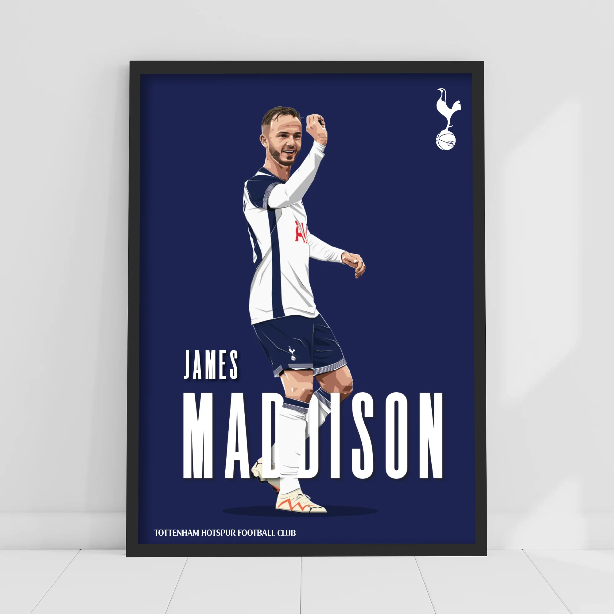 Tottenham Hotspur FC | Maddison Illustration 24-25 Poster Wall Art | A3 Framed Art Print - £24.99