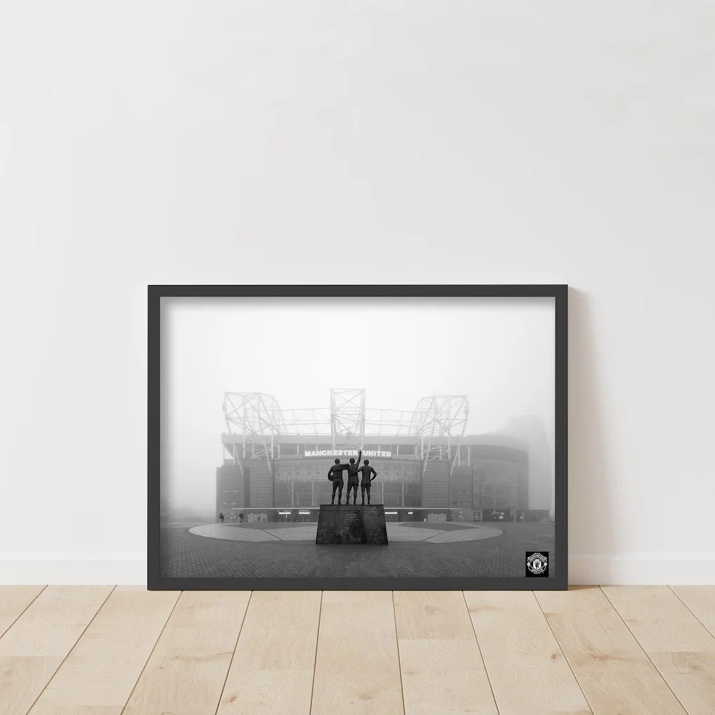 Manchester United Foggy Morning at Old Trafford Framed Print - A2 - £49.99