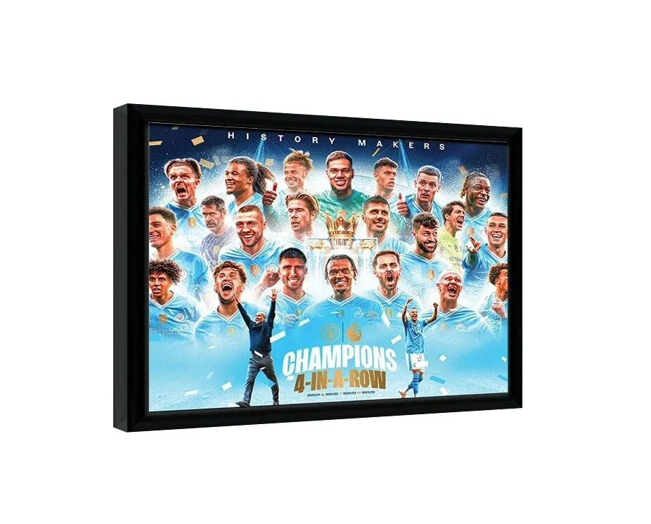 Framed poster Manchester City History Makers    34.3 x 44.5 cm - £26.79