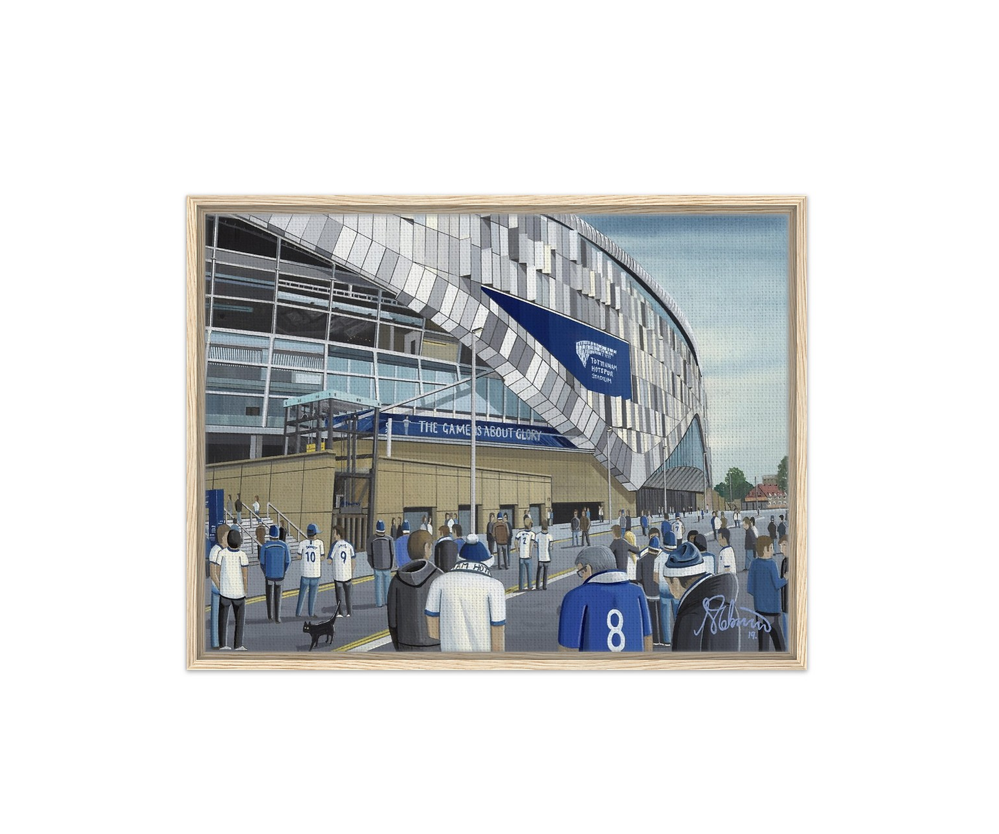 Tottenham Hotspur FC Stadium | Andrew Robinson Art | 18in x 24in Framed Art Print -£110.00