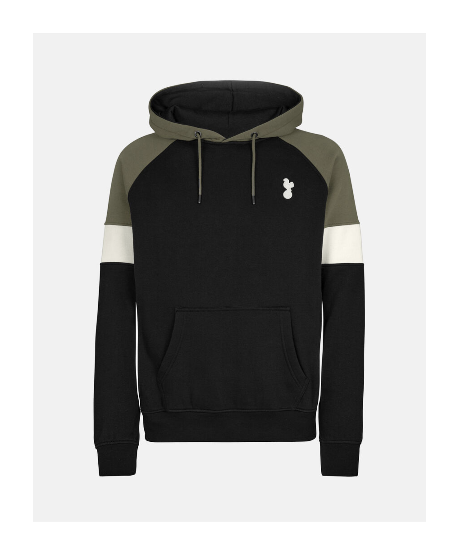 Spurs Mens Contrast Raglan Sleeve Black Hoodie - £50.00