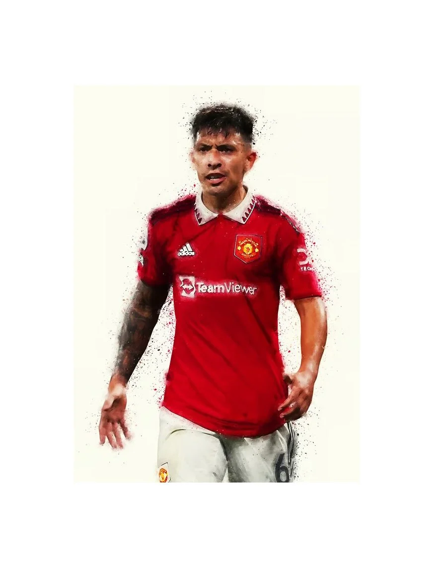 Lisandro Martinez | Manchester United FC | 30cm x 40cm Canvas Wall Art Print - £57.05 