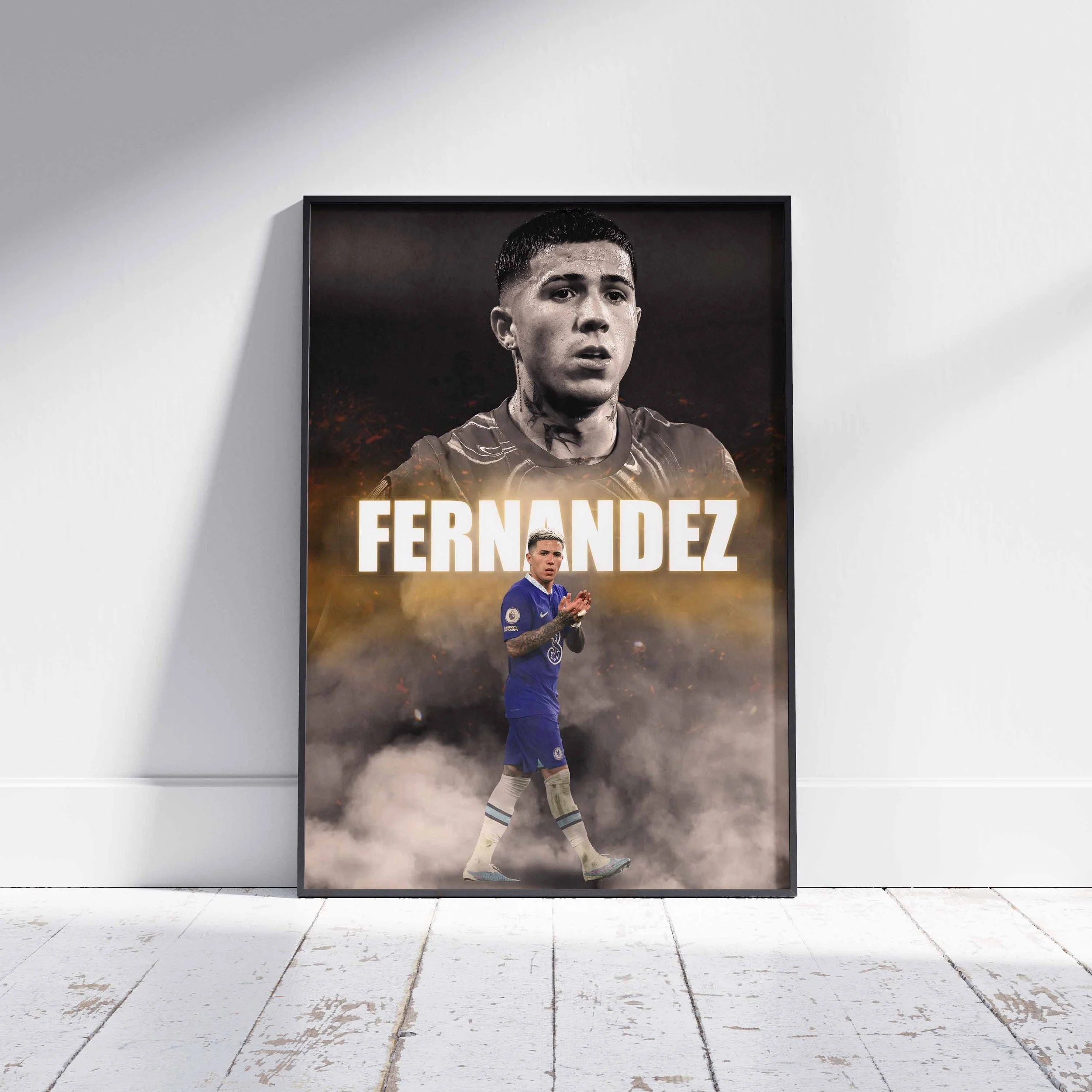Enzo Fernandez Chelsea FC Football Poster A4 Print - £20.99