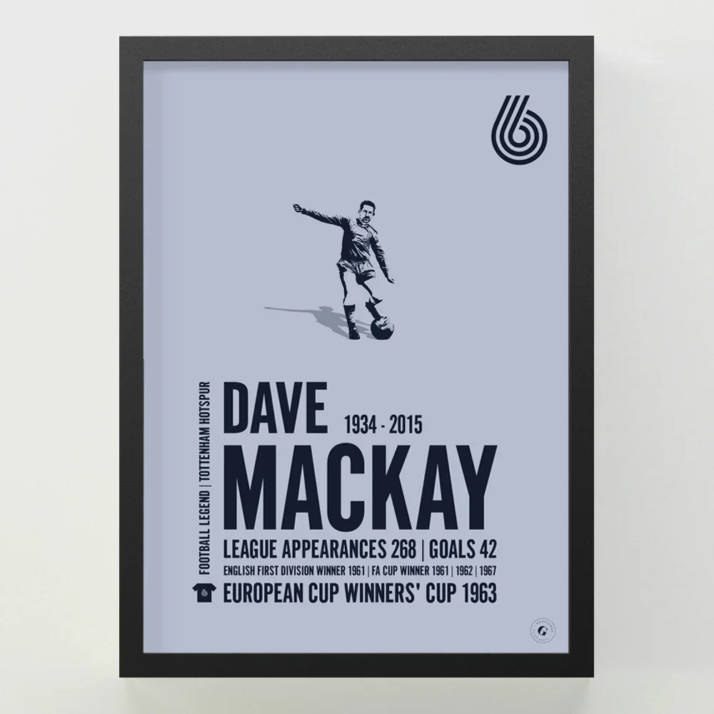 Dave Mackay Tottenham Hotspur Legend Print A3 Framed
 £54.99 