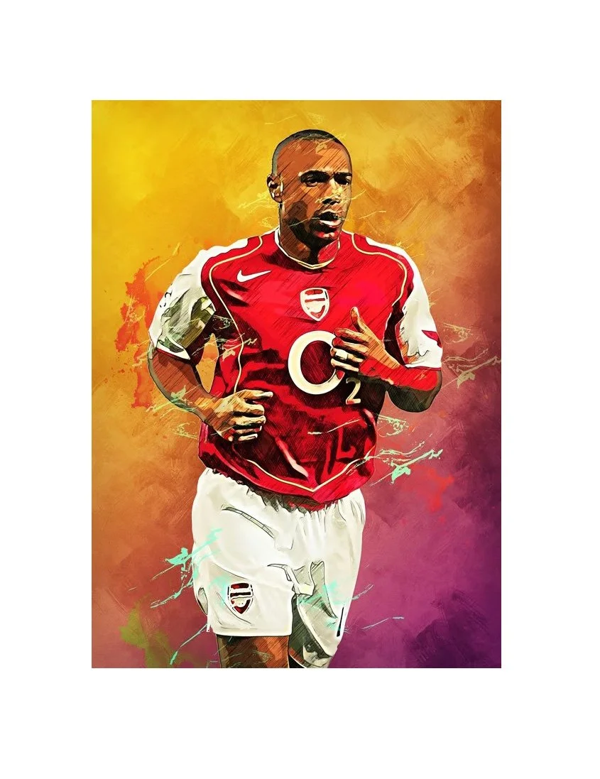 Thierry Henry | Arsenal FC | 30cm x 40cm Canvas Wall Art - £57.05