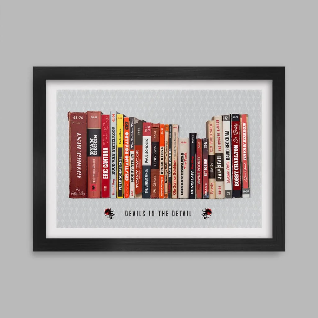Devils In The Detail Manchester United Poster Print A4 Framed - £31.95
