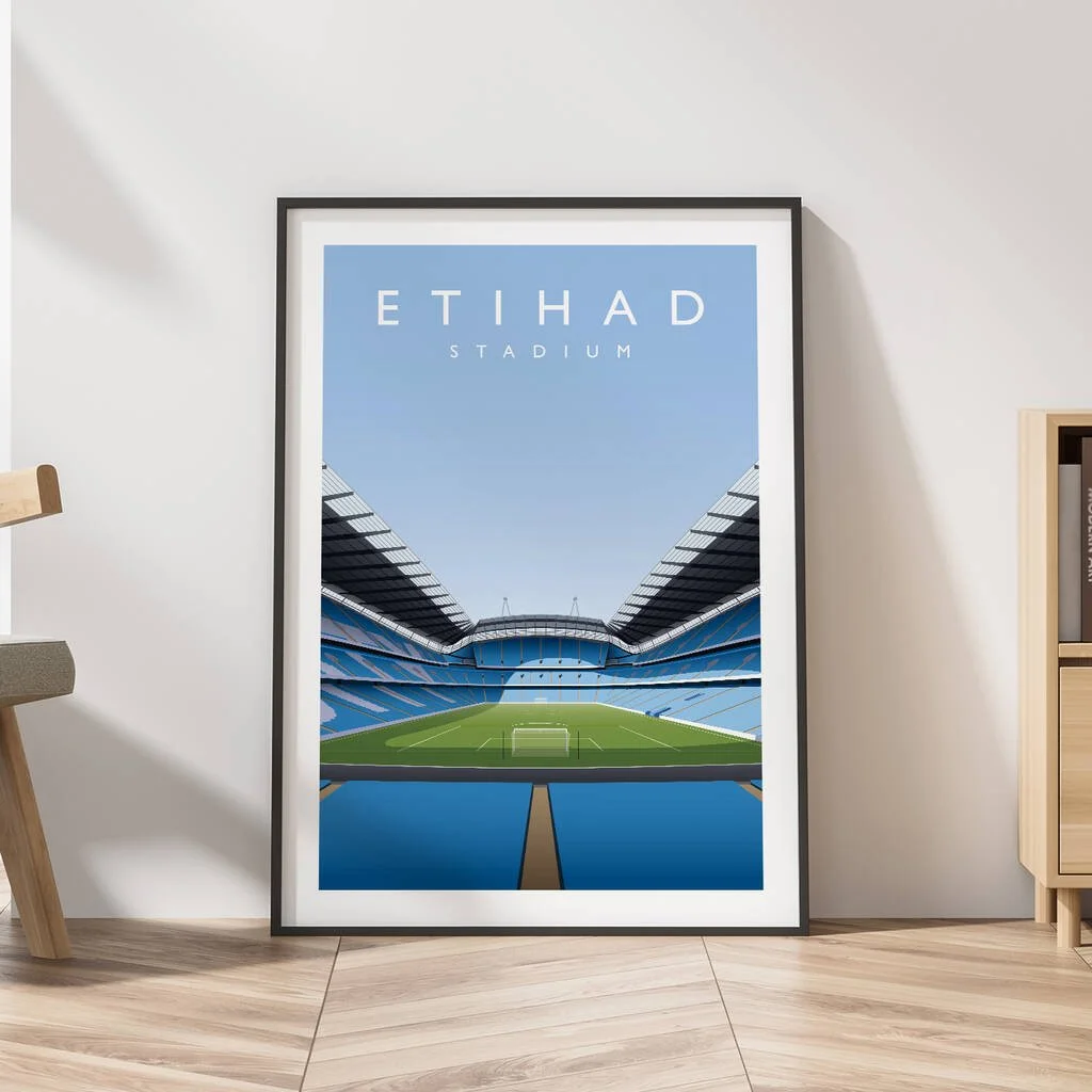 Manchester City Etihad Stadium MCFC Poster A3 Framed
 £87.00 
