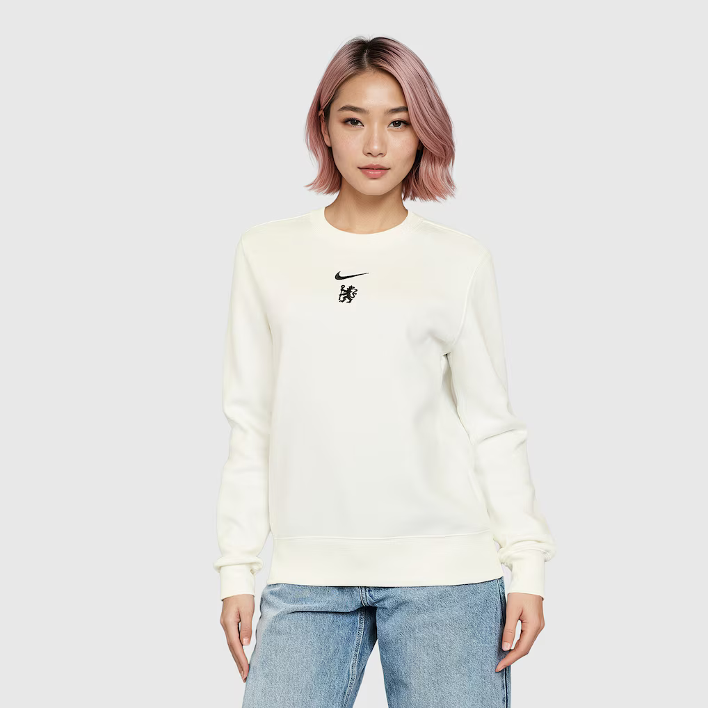 Chelsea Nike Phoenix Fleece Sweatshirt - Sail - Womens - £59.99