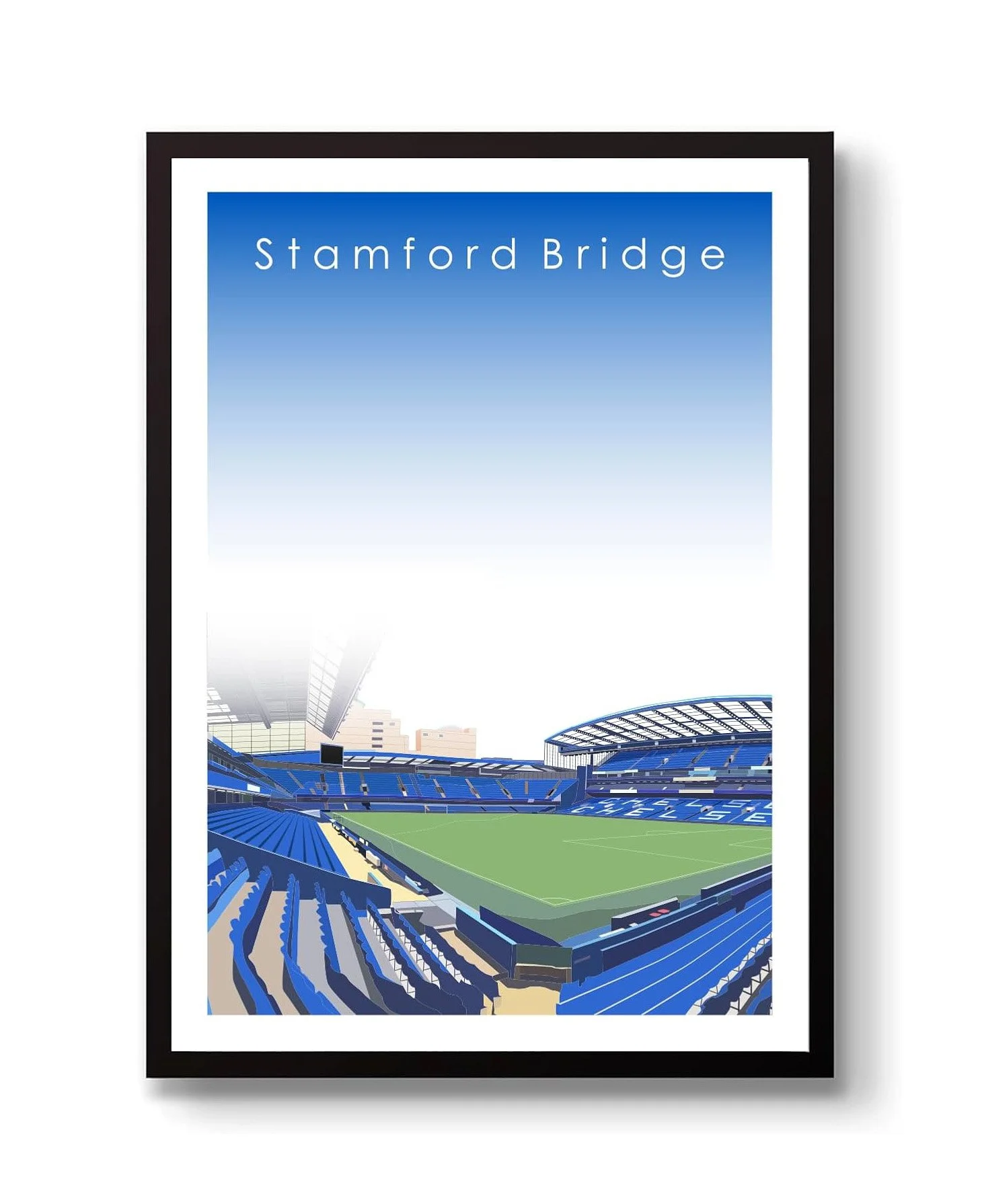 Chelsea FC Stamford Bridge Stadium Art Unframed A3 Print  - £18.99 