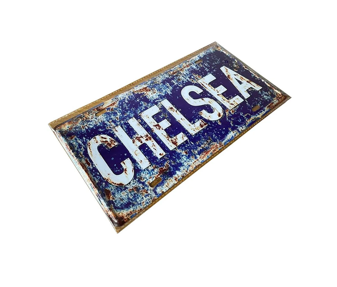 Chelsea Vintage Style Metal Tin Sign - 30x15cm - Retro Distressed Wall Art Plaque - £6.99