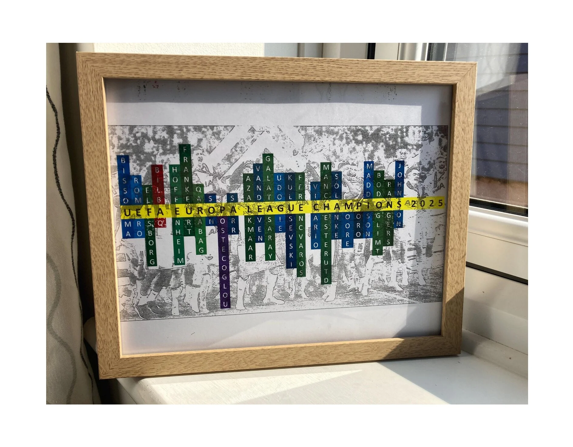 Tottenham Europa League Winners 2025 | A4 Framed Word Art - £12.50