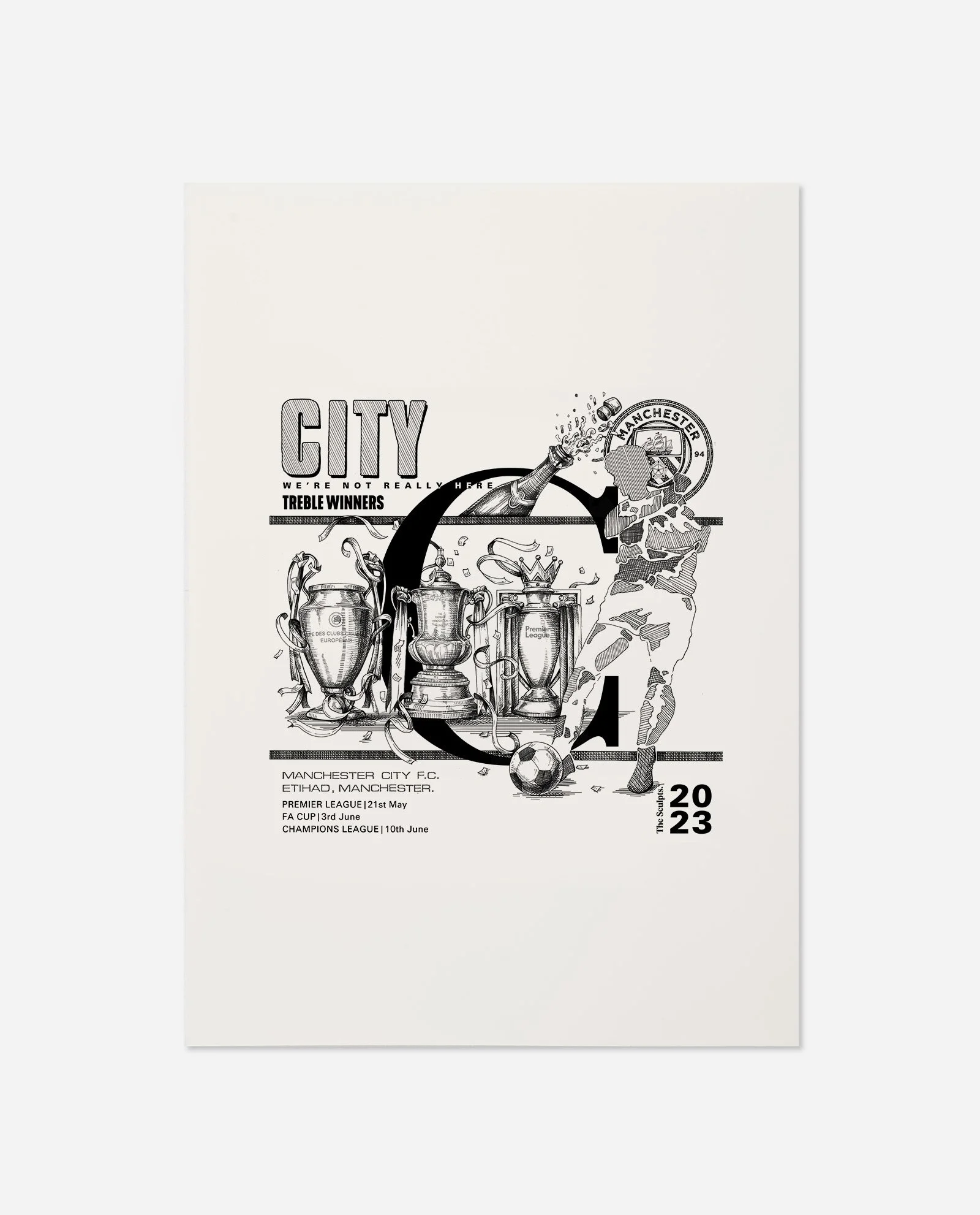 Manchester City Commemorative Treble Print 
 £18.00  