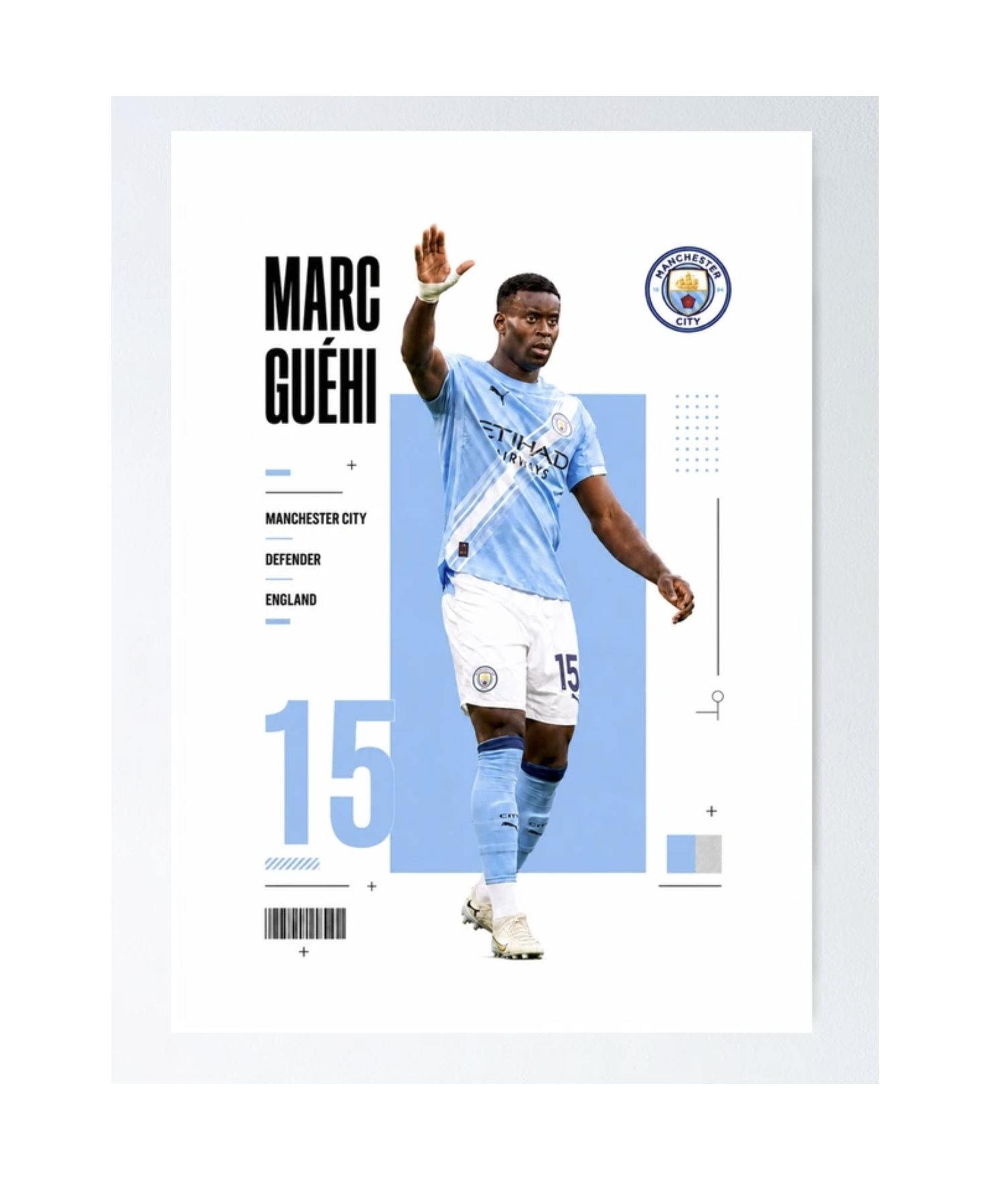 Marc Guéhi | Man City Poster 42cm x 59.4cm Semi Gloss
 £15.25 