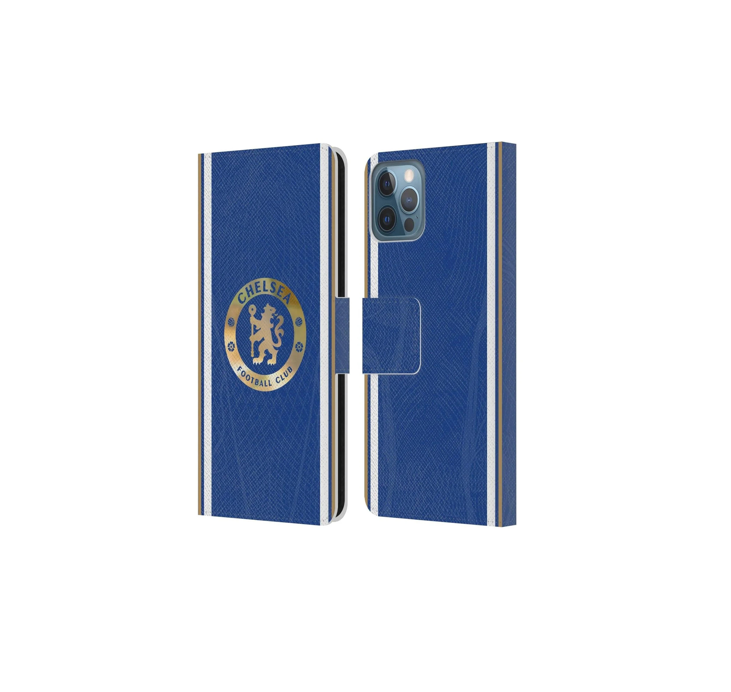 Head Case Officially Licensed Chelsea Leather Book Flip Case Cover Compatible With Apple iPhone 12 / iPhone 12 Pro - £21.95
