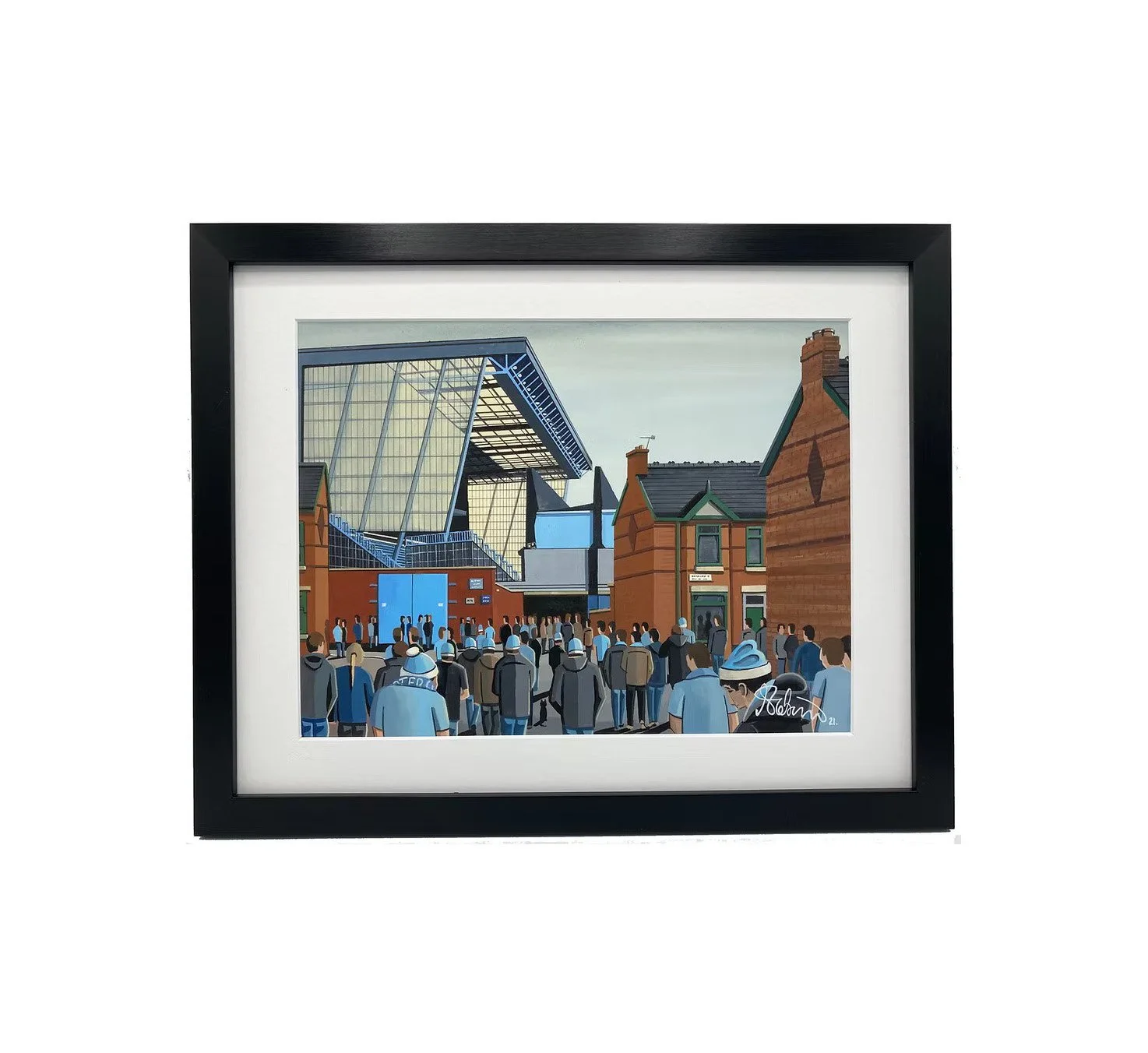 Manchester City FC Art Print. Retro Maine Road Stadium Art Gift 20" x 16" Framed
 £89.00 