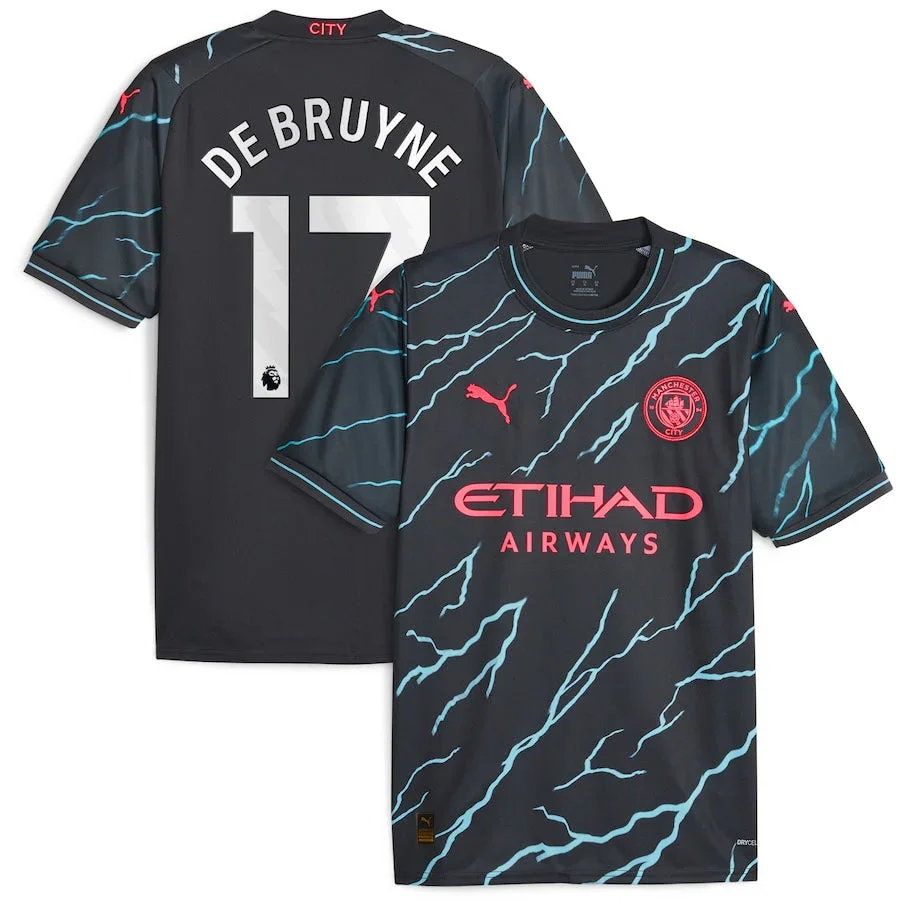 Kevin De Bruyne Manchester City Fc No. 17 Third Jersey 2023/24 - £49.04 