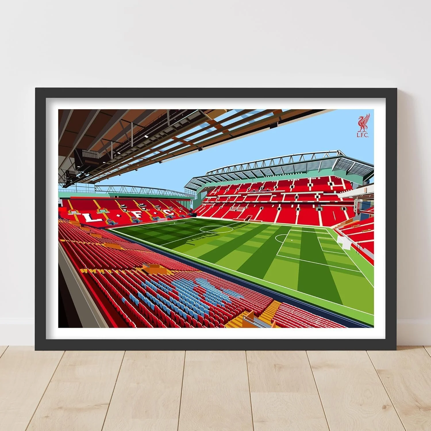 Liverpool Anfield Illustration Inside Stadium Print | Framed A3 - £34.99