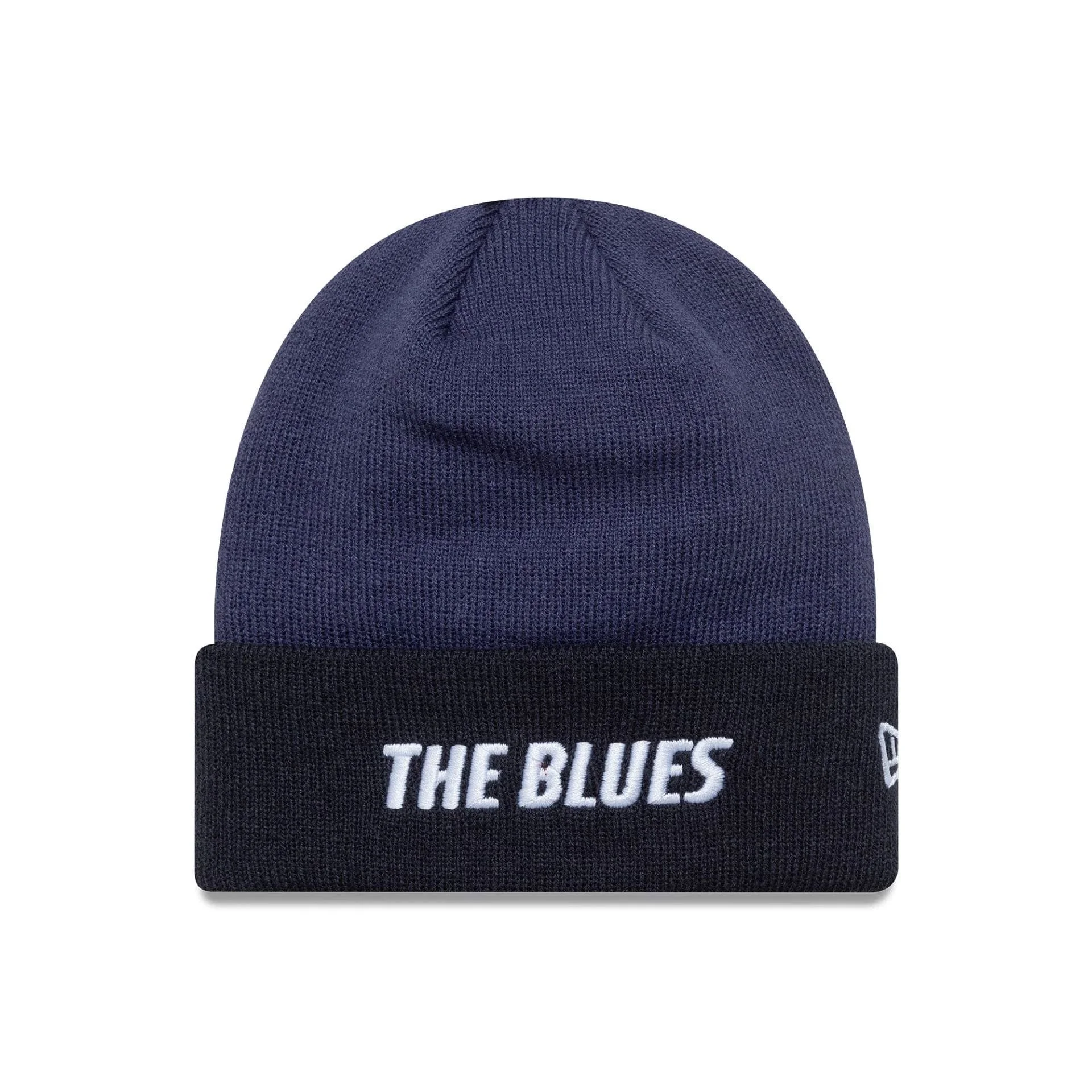 Chelsea FC Lion Crest Youth Wordmark Blue Cuff Knit Beanie Hat - £22.00