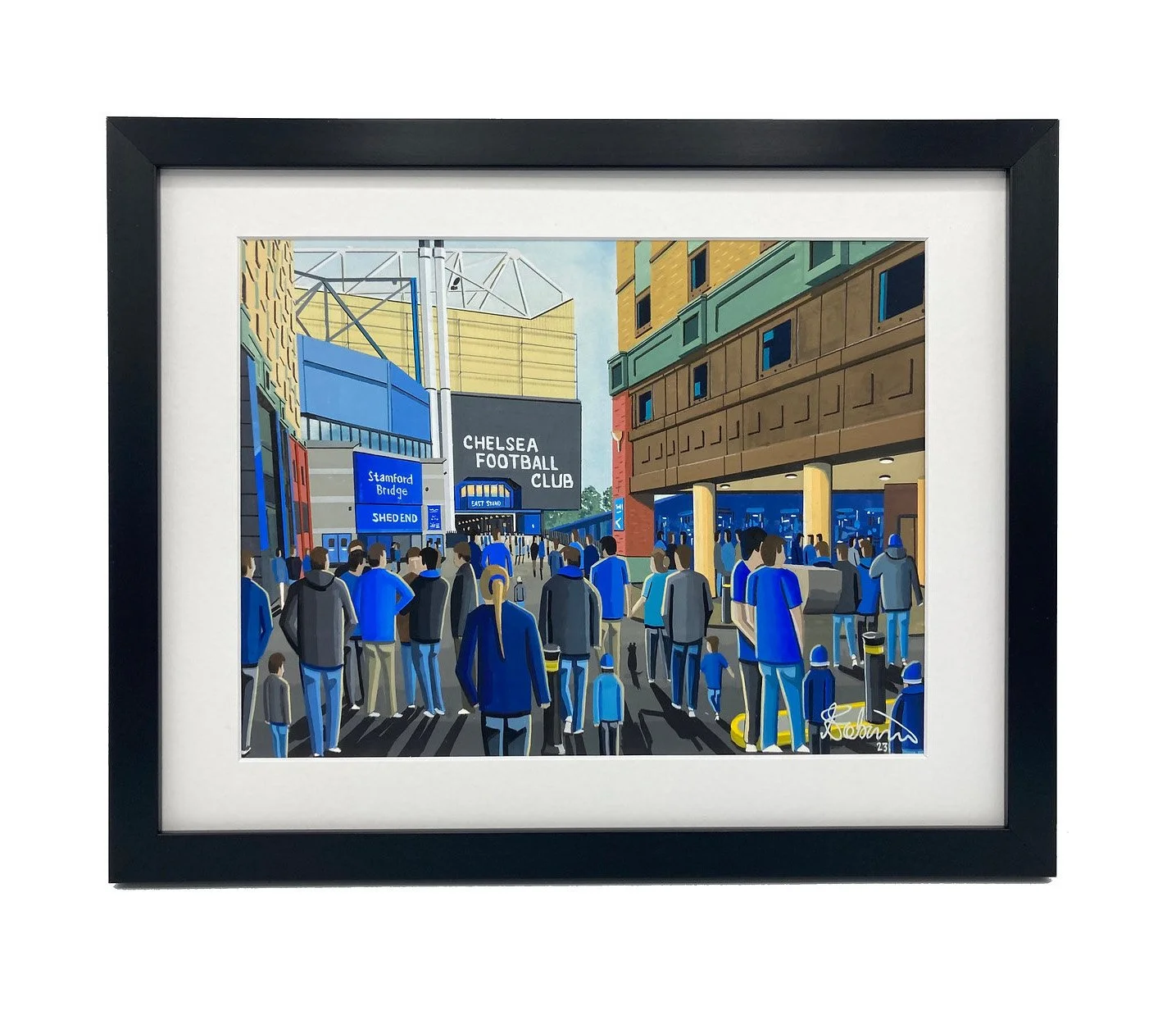 Chelsea F.C, Football A4 Framed Art Print. Stamford Bridge Stadium Art Gift - £59.00