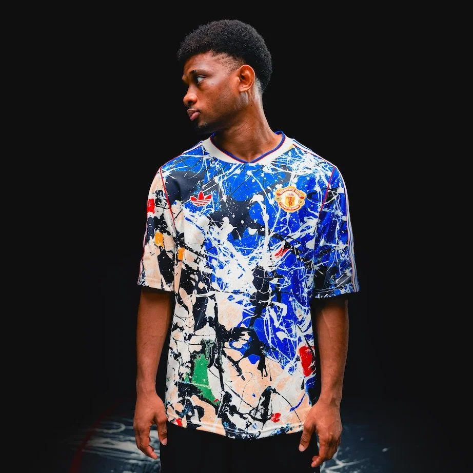 Manchester United x adidas Stone Roses Jersey Blue - £90.00