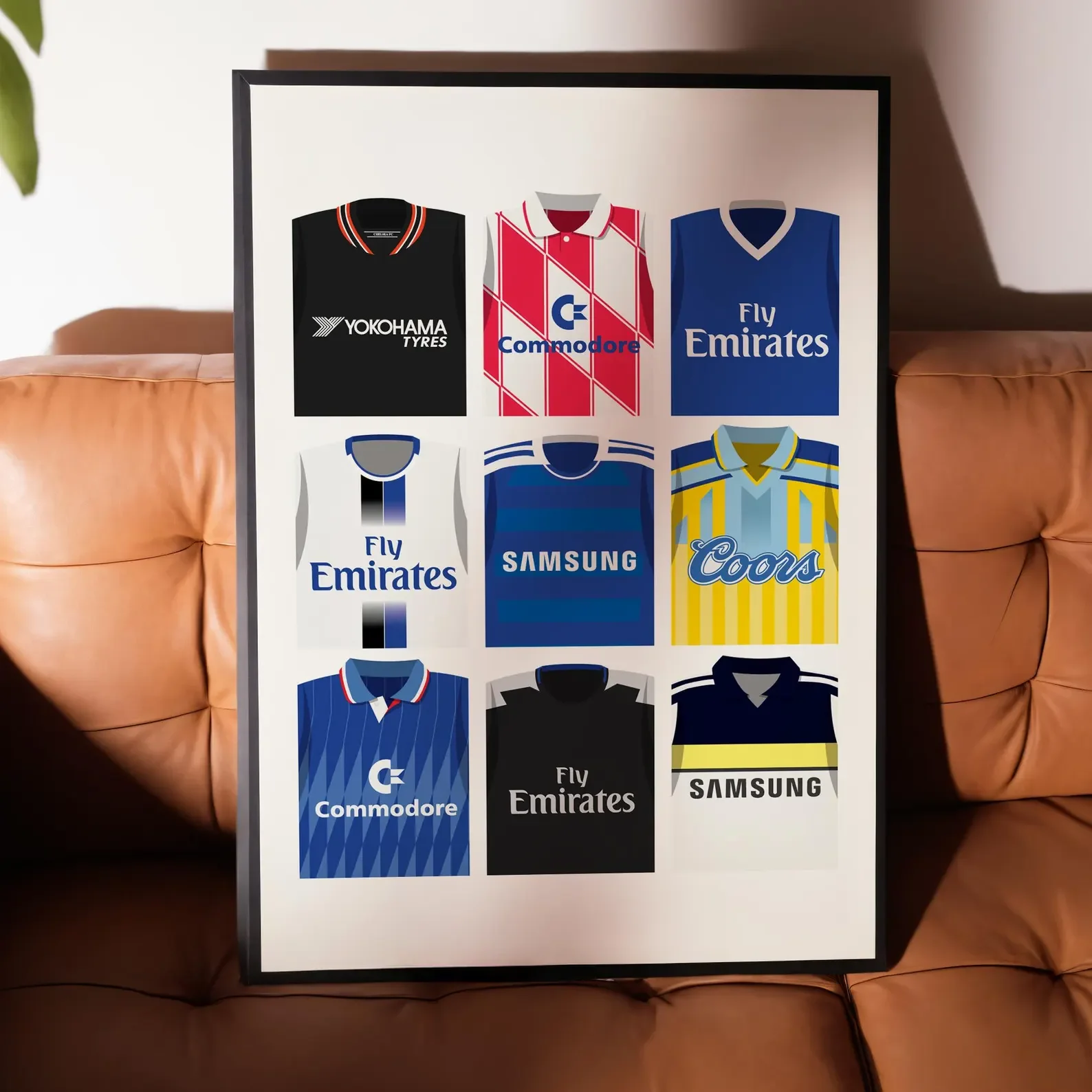 Chelsea Retro Kit History Art Print: Football Club Wall Decor Unframed A2 Poster - £23.07