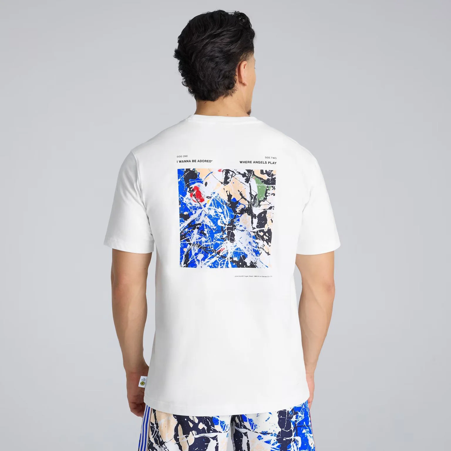 Manchester United x adidas Stone Roses T-Shirt White - £40.00