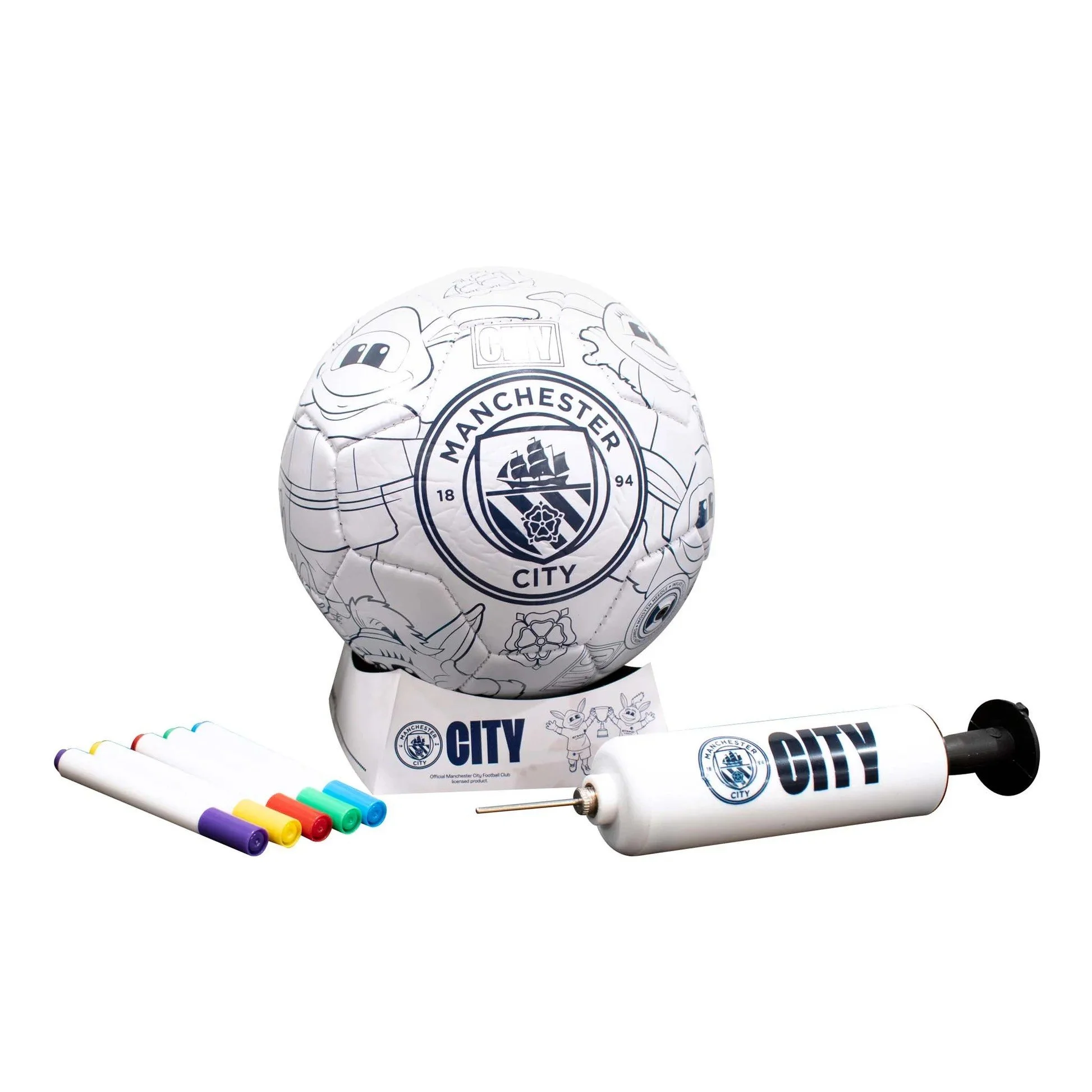 Manchester City Mini Colour In Customisable Football Size 2 - £13.95