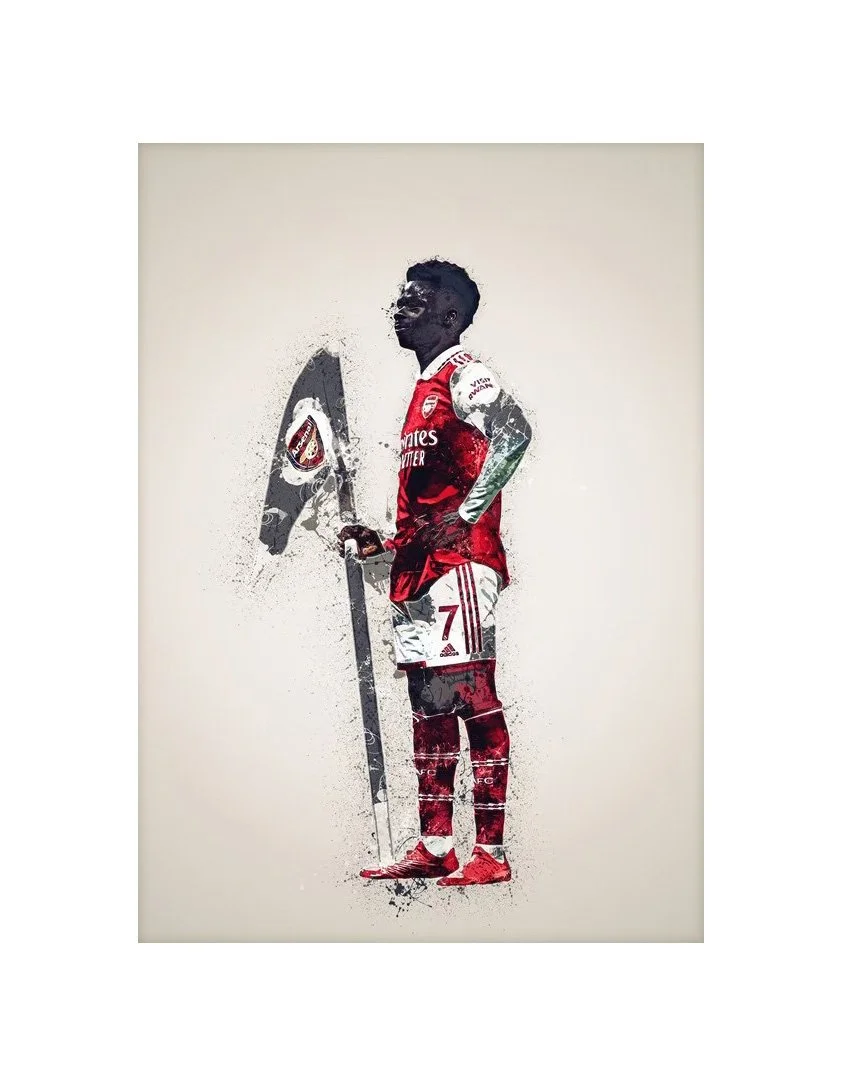 Bukayo Saka | Arsenal FC | 30cm x 40cm Framed Fine Art - £121.47