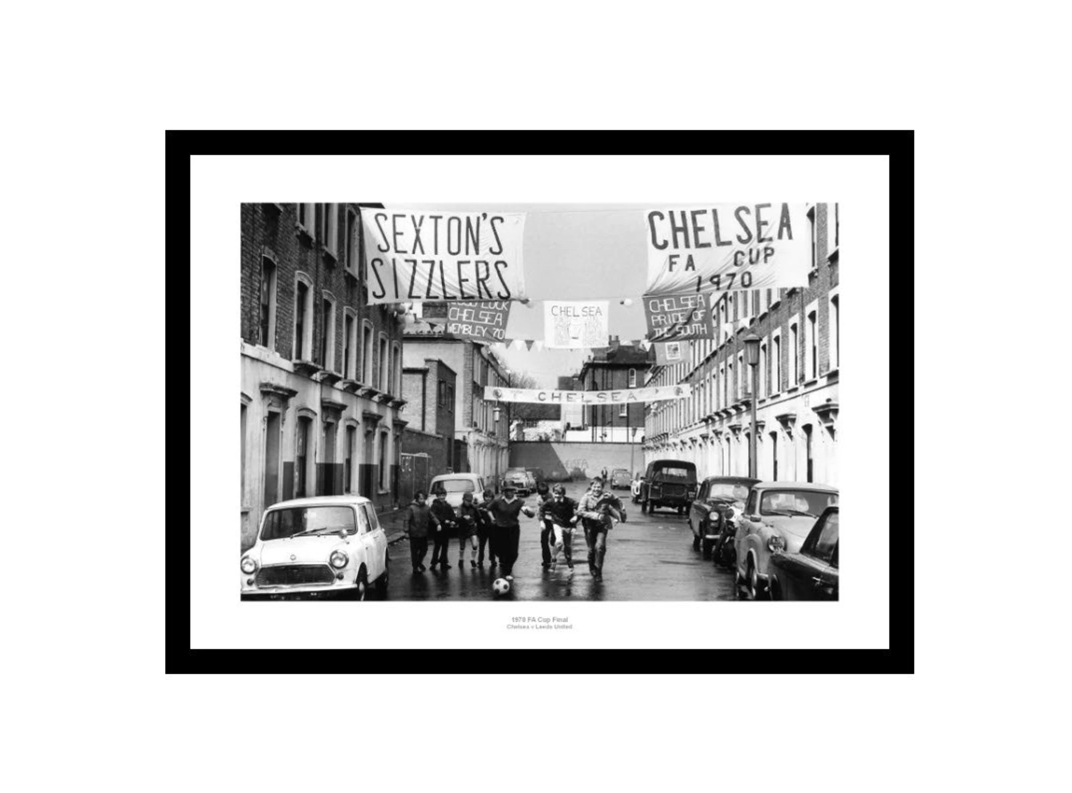 Chelsea FC 1970 FA Cup Final Street Scene  46cm x 30cm Framed Photo - £48.99