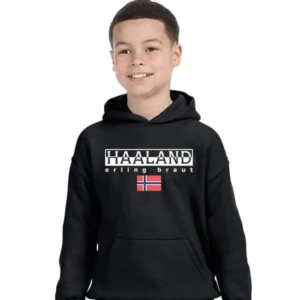 Children's Haaland Black Hoodie - £23.99