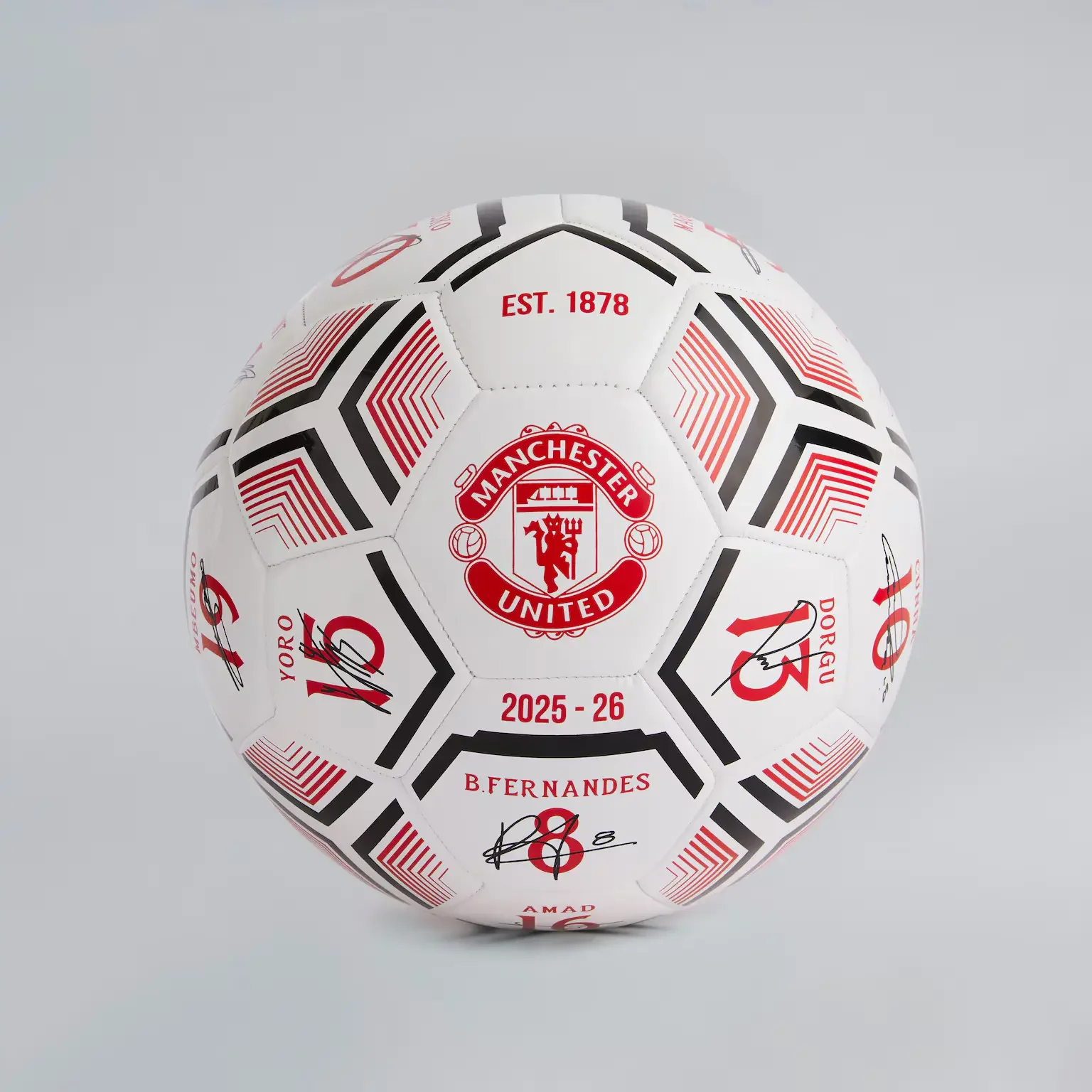 Manchester United 25/26 Team Signature Football Size 5 White - £20.00
