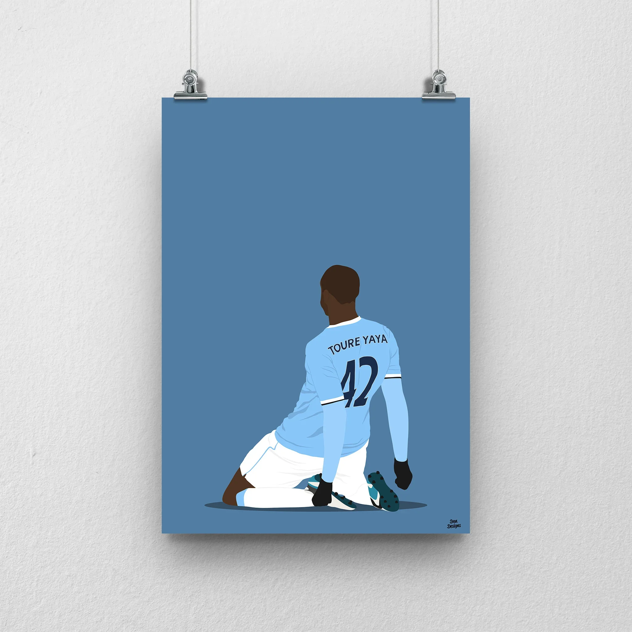 Yaya Toure Manchester City FC | Football Artwork | A3 Print - £17.00