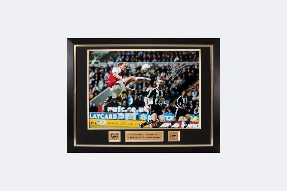 Arsenal Framed Signed Bergkamp Statue Print £350.00
